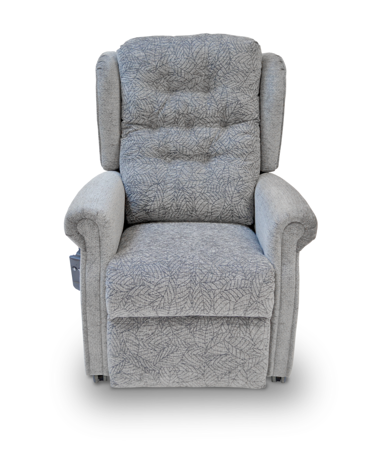 Grey Rise and recliner chair 