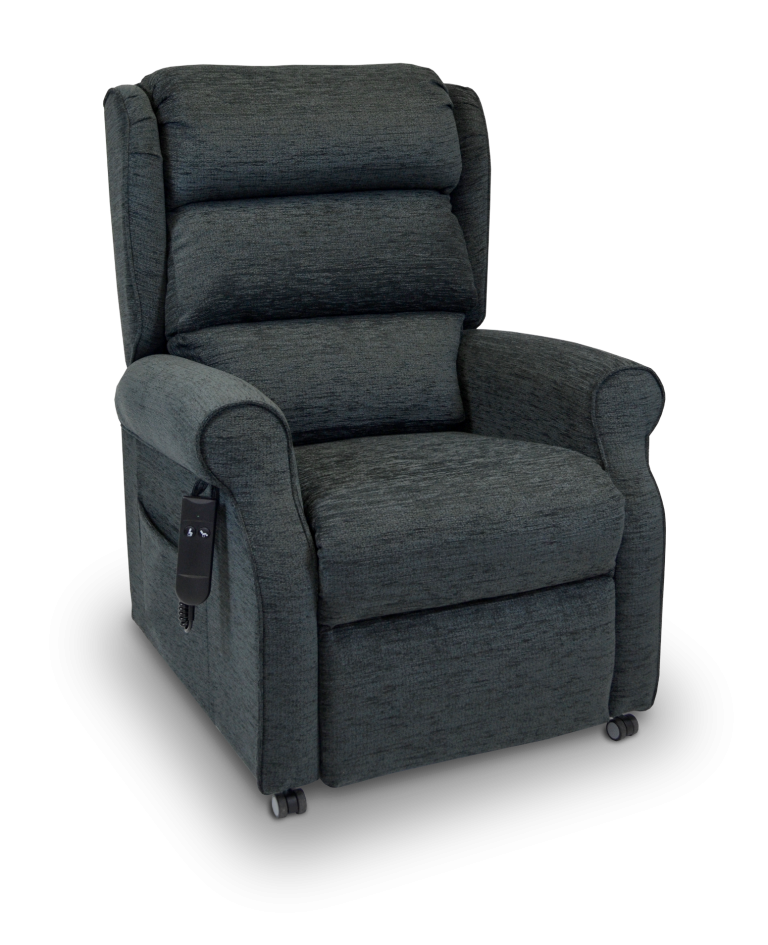 Dark grey Rise and recliner chair 