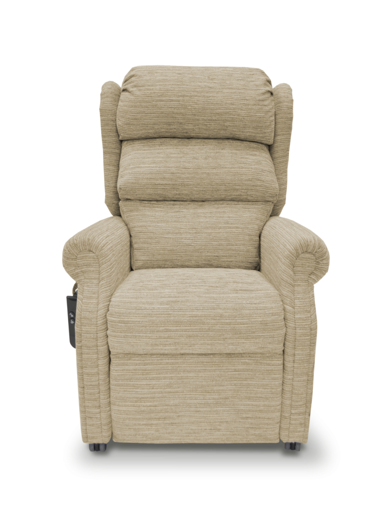 Sand coloured Rise and recliner chair 